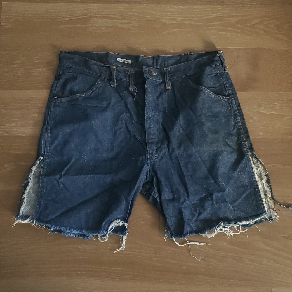 Vintage Maverick Jean Denim Shorts Size 38 Cut Offs Made In USA 1970s